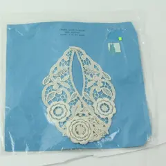 Off-White Cotton Venice Lace Floral Collar Trim