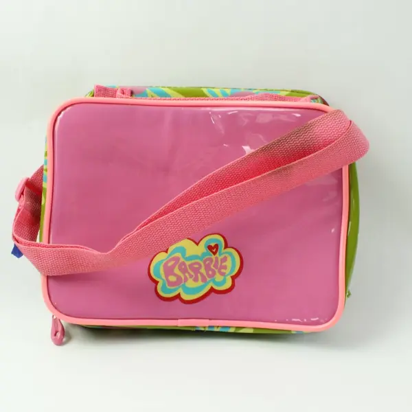 Thermos Barbie 2002 Mattel Insulated Fabric Lunch Bag Plastic Panels