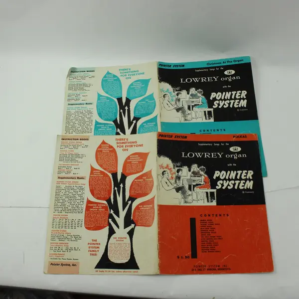 Vintage Lot of 2 Lowrey Pointer System Organ Instruction Books 1957 & 1958