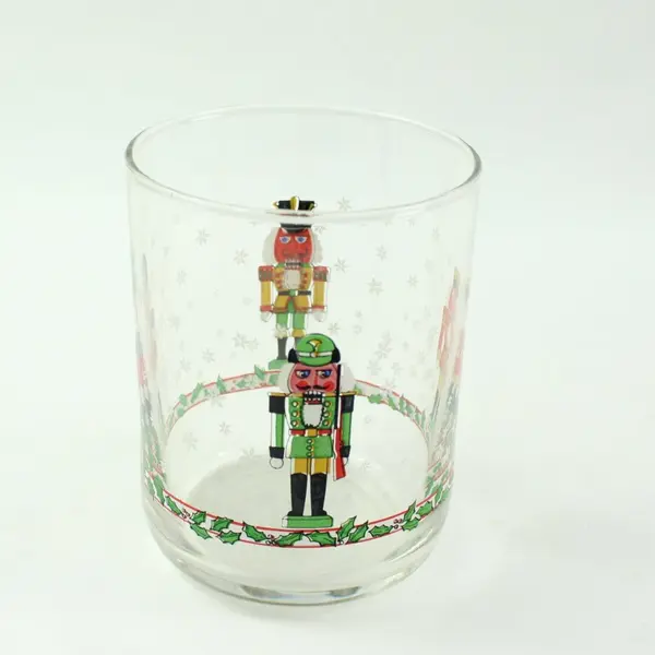Libbey Christmas Nutcracker Lowball Drinking Glass Holiday