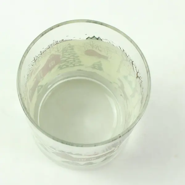 Libbey Winter Village Double Old Fashioned Drinking Glass Tumbler