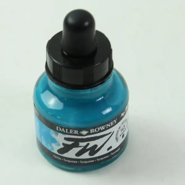 Lot of 6 Daler Rowney FW Acrylic Ink 29.5ml Used
