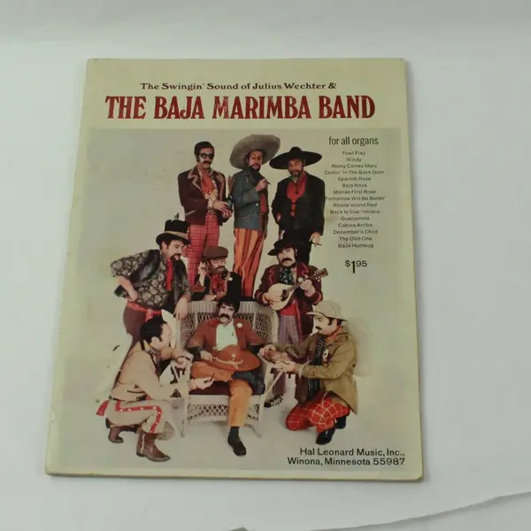 Vintage Julius Wechter Baja Marimba Band Organ Sheet Music Book 1960s