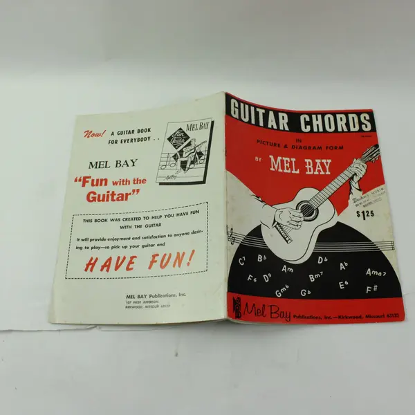 Vintage Mel Bay Guitar Chords in Picture & Diagram Form Instruction Book 1959 PB