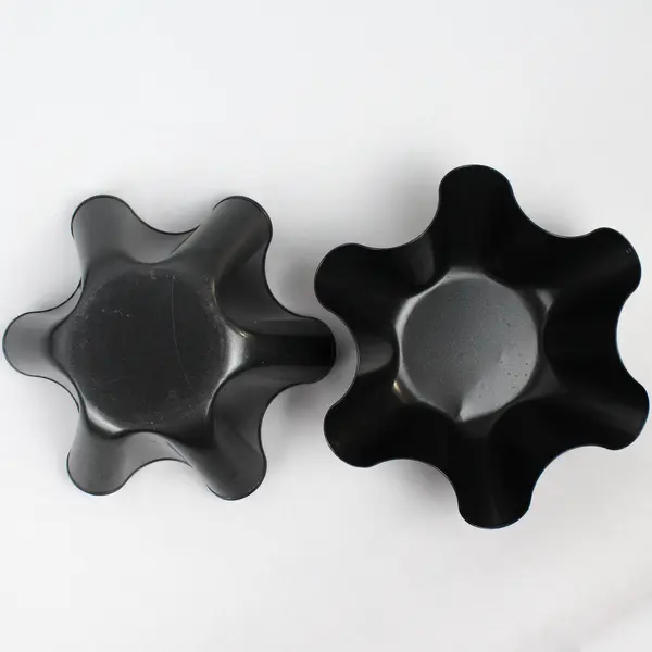 Set of 4 Nonstick Carbon Steel Fluted Tortilla Taco Bowl Pans