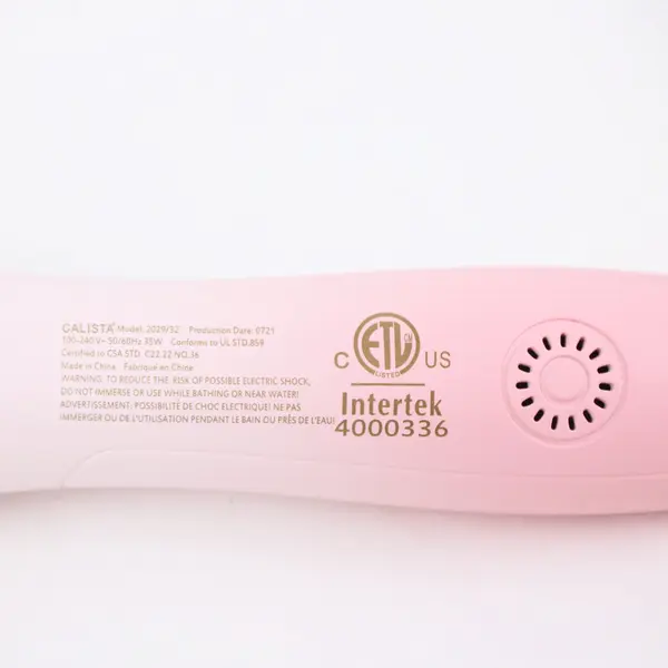 Calista Thermal Curling Brush Pink Heated Paddle Brush Model 2029/32