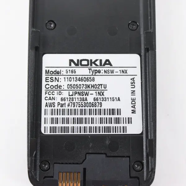 Nokia 5165 AT&T Cell Phone Physical Keypad Monochrome Display