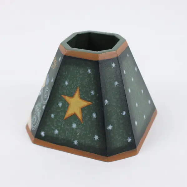 Snowman Winter Greetings Candle Shade 5.5x5.5x4 Holiday Decor