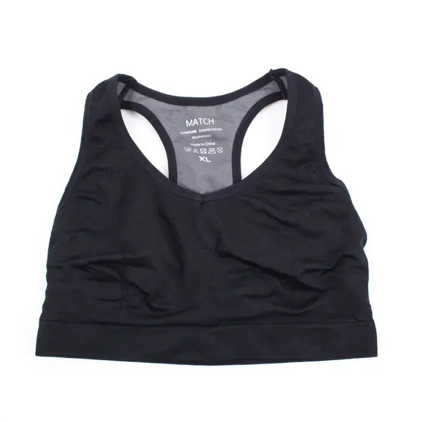 Women's Black Racerback Sports Bra Size XL