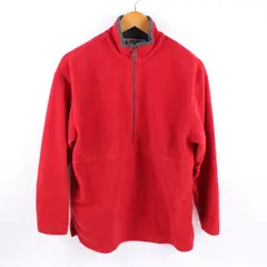 Marsh Landing Petites Petite Small Red Gray Fleece Half-Zip Pullover