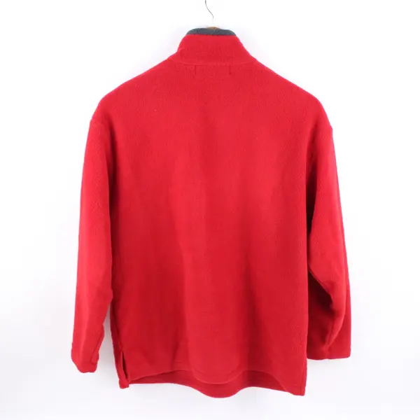 Marsh Landing Petites Petite Small Red Gray Fleece Half-Zip Pullover