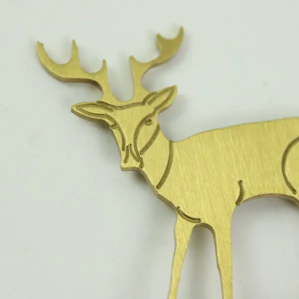 Amish Kraft Co. Brass Reindeer Bell 4.5 in Decorative Collectible 