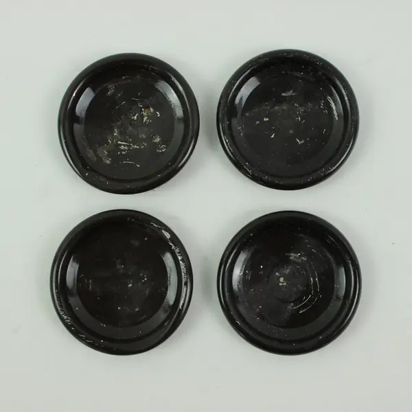 Round Furniture Caster Cup Hard Shell Carpet Base 2.5 Inch Set of 4
