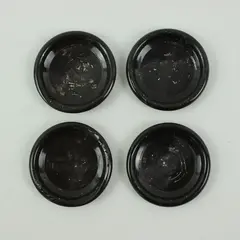 Round Furniture Caster Cup Hard Shell Carpet Base 2.5 Inch Set of 4