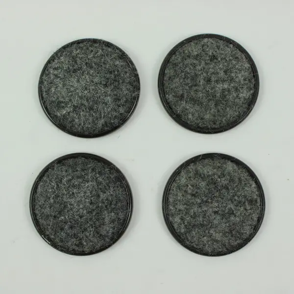 Round Furniture Caster Cup Hard Shell Carpet Base 2.5 Inch Set of 4