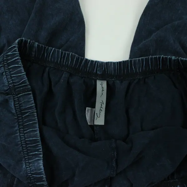 Cynthia Ashby Women's XL Navy Blue Loose Fit Capri Pants