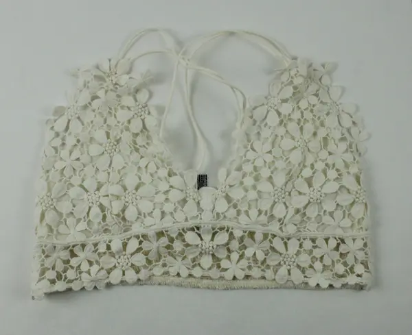 Free People Intimately Floral Lace Bralette Off White Women's XL
