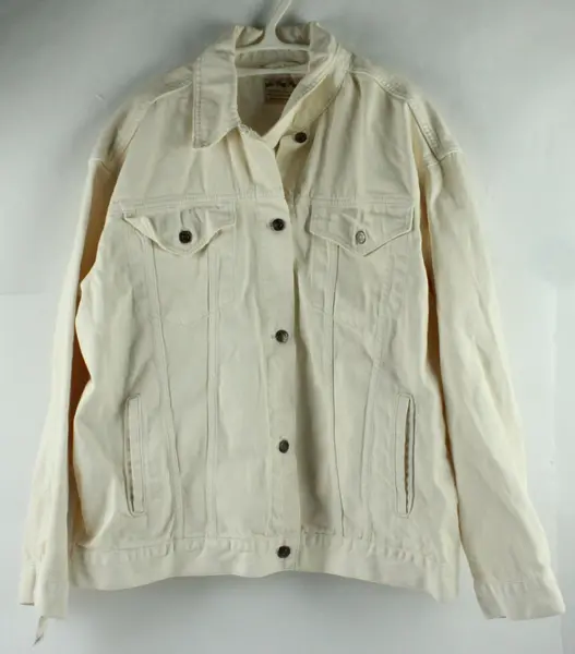 NWT Free People We The Free Women's Ecru Denim Jacket Size XL