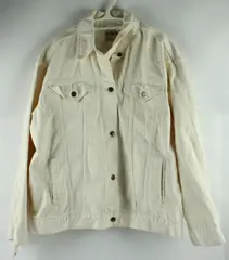 NWT Free People We The Free Women's Ecru Denim Jacket Size XL