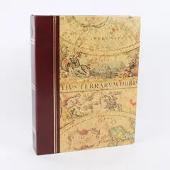 Map Print Photo Album Burgundy Spine Holds 156 4x6 Photos
