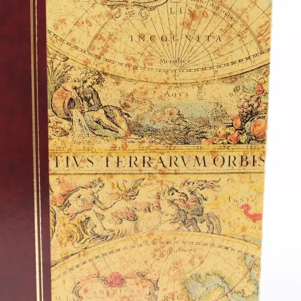 Map Print Photo Album Burgundy Spine Holds 156 4x6 Photos