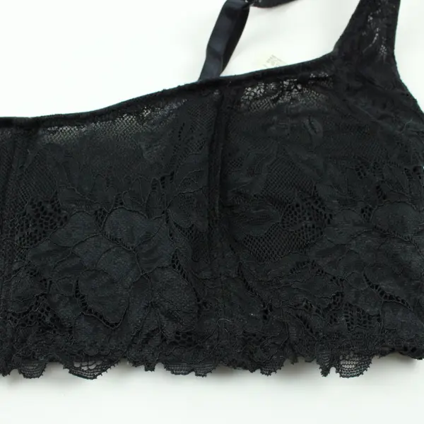 Free People Women's Black Lace Unlined Bralette XL