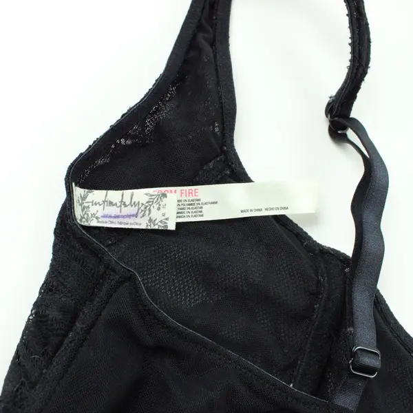Free People Women's Black Lace Unlined Bralette XL