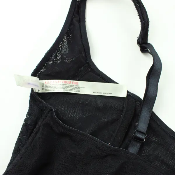 Free People Women's Black Lace Unlined Bralette XL