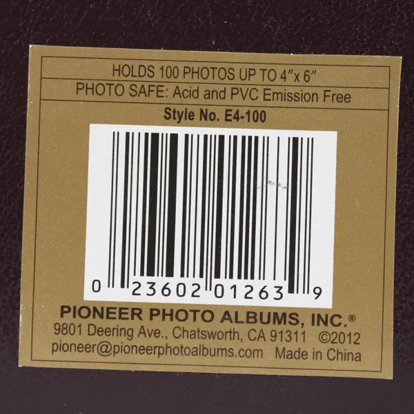 Pioneer E4-100 Photo Album Refill Pages Holds 100 4x6 Photos