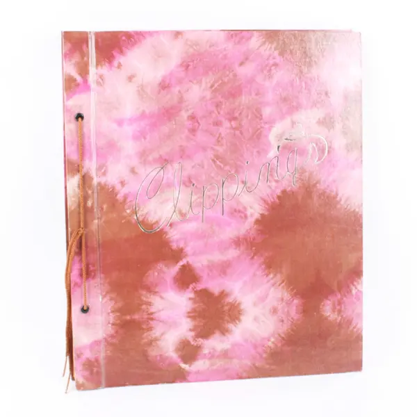Pink Clippings Scrapbook Album Photo Memory Book Two-Post Binding