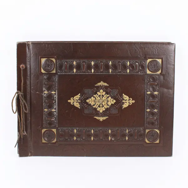 Embossed Ornate Scrapbook Album Cord Tie Closure Decorative Cover