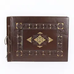 Embossed Ornate Scrapbook Album Cord Tie Closure Decorative Cover