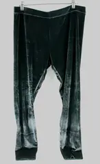 Hue Women's Black Velour Leggings Size XL