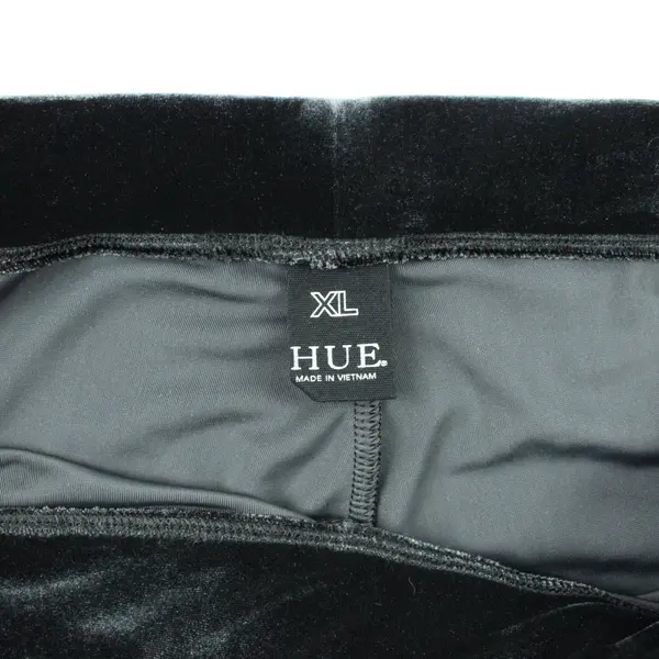Hue Women's Black Velour Leggings Size XL