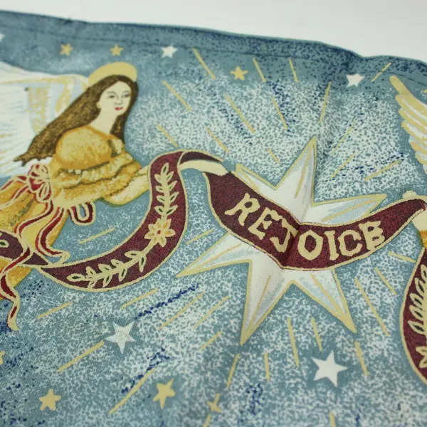 Lot of 2 Christmas Angel Nativity Cloth Placemats 18 x 12 in