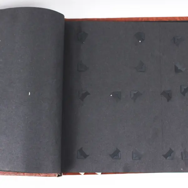 Brown Embossed Leather-Style Photo Album Scrapbook 15.5 x 11 Inch
