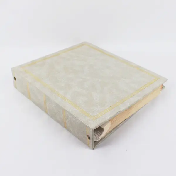 3-Ring Photo Album Ivory Decorative Border Binder Style 11.5 x 10