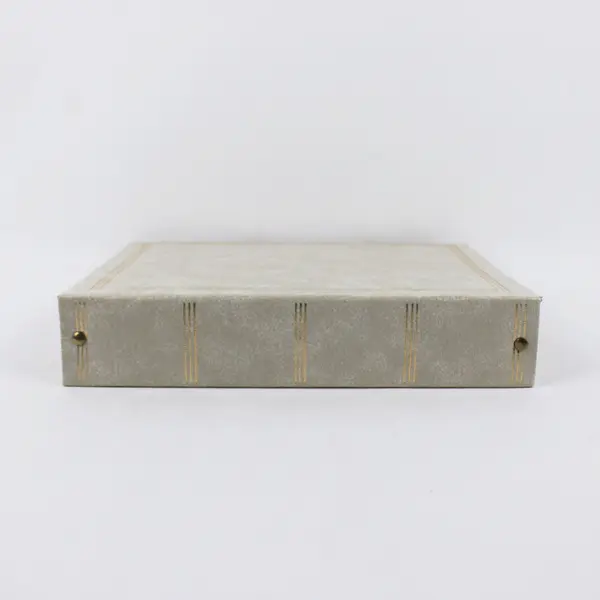 3-Ring Photo Album Ivory Decorative Border Binder Style 11.5 x 10