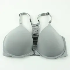 Rene Rofe Essentials Women's Gray Front Closure T-Shirt Bra 36D