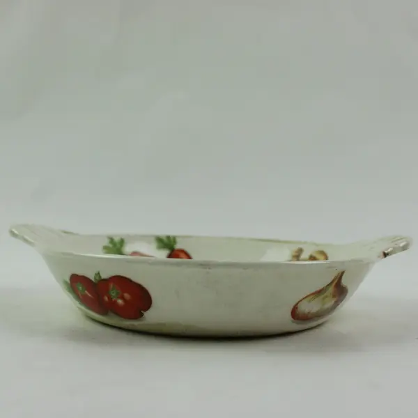 Vintage Vegetable Au Gratin Baker Dish With Handles 7.5in 22KT Gold