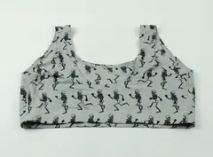 MeUndies Women's Skeleton Print Gray Unlined Bralette Size 2X