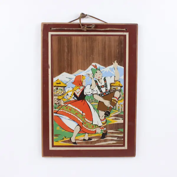 Albert Kessler Wooden Wall Hanging Austrian Folk Style 11x15