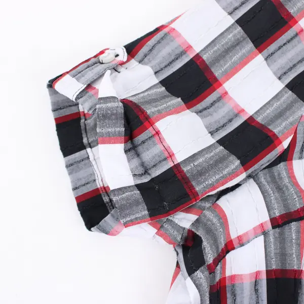 Allison Daley Women's Black Red Plaid Short Sleeve Button-Up Shirt Size 16