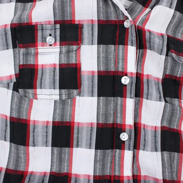Allison Daley Women's Black Red Plaid Short Sleeve Button-Up Shirt Size 16