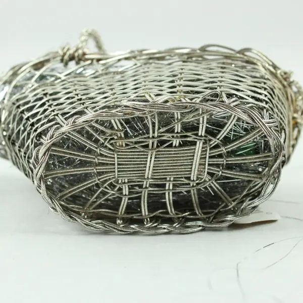Lot of 2 2000 Roman Inc. Wine Basket Ornaments with Miniature Wine Bottles Good