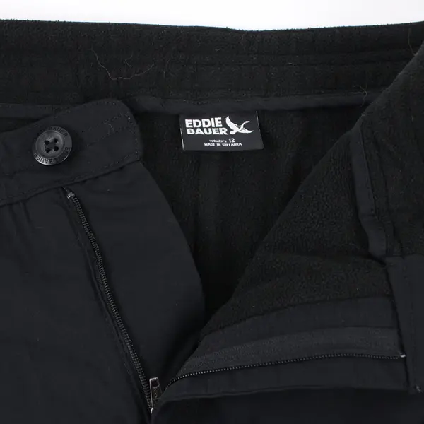 Eddie Bauer Women's Fleece-Lined Pants Black Size 12