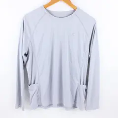 IUGA Women's Large Light Gray Long Sleeve Athletic Shirt with Pockets