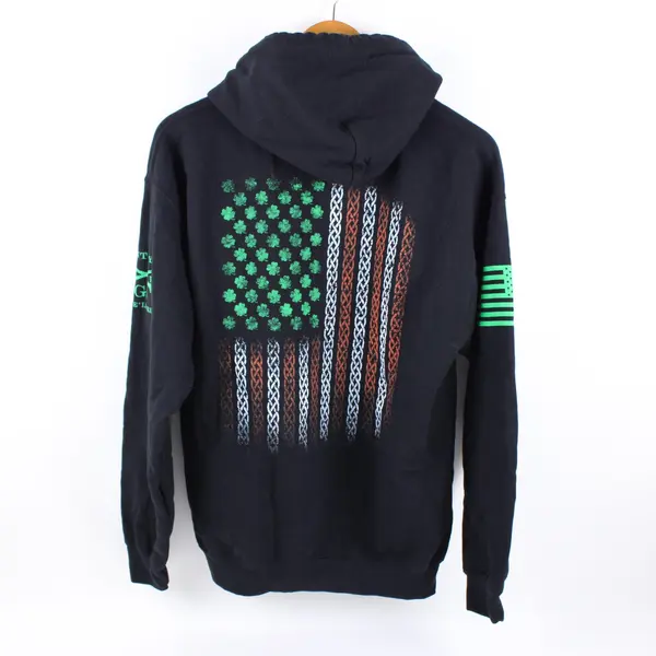 Grunt Style Irish American This We'll Defend Graphic Hoodie Men's Medium