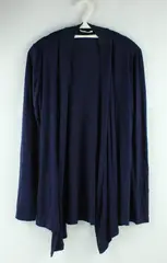Prospect Blvd Women's Navy Blue Open-Front Cardigan Size Large