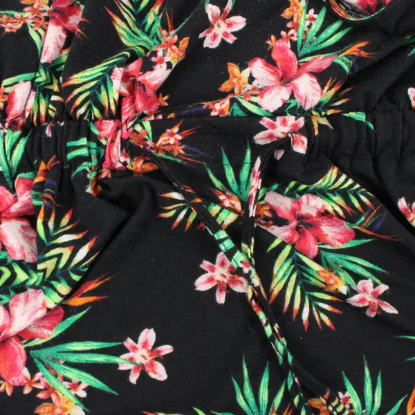 West Loop Women's XL Multicolor Tropical Floral Knee-Length Dress